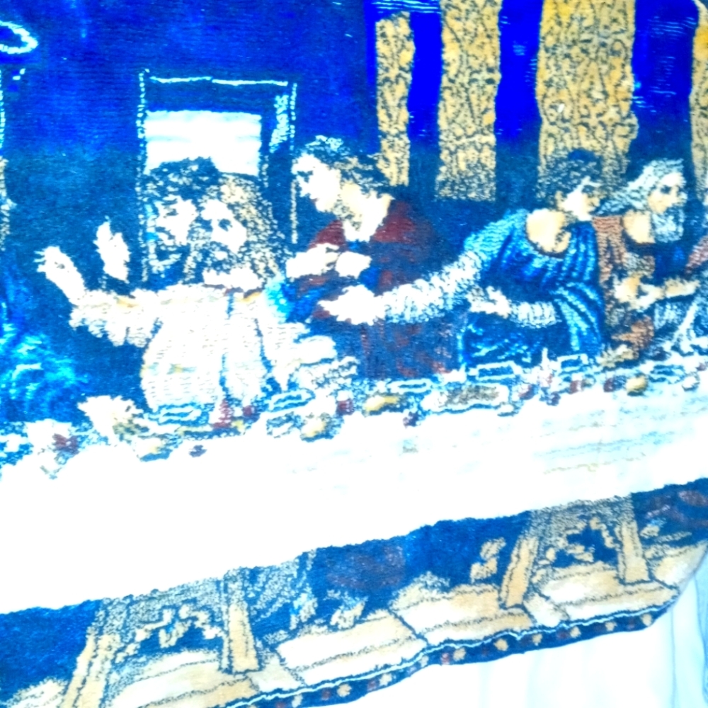 vintage last supper tapestry like new